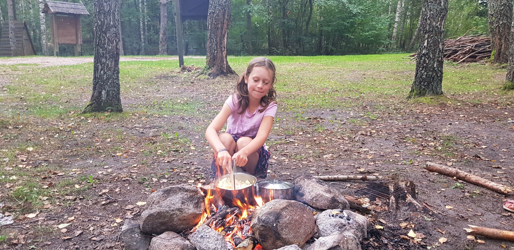 Koken op hout