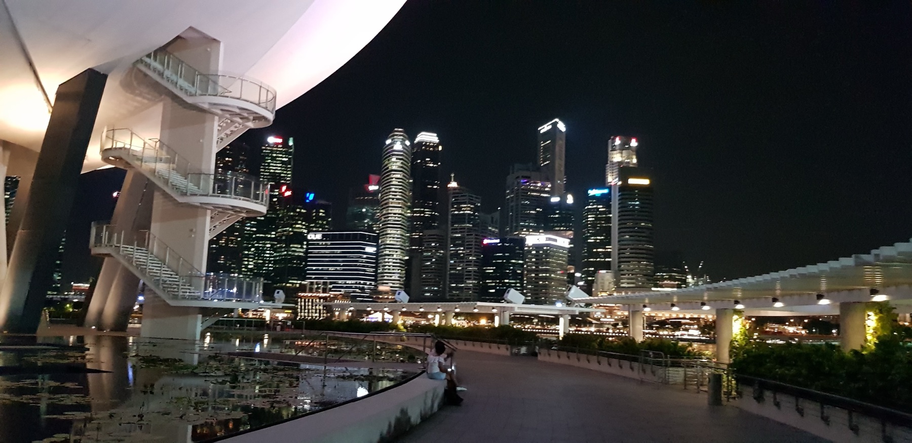 Seba op de fiets in Singapore